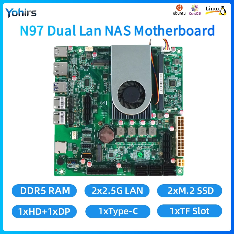 Placa-Mãe Yohirs NAS Mini ITX  - Mini Itx Dual 2.5G Nas Motherboard avaliação e preço