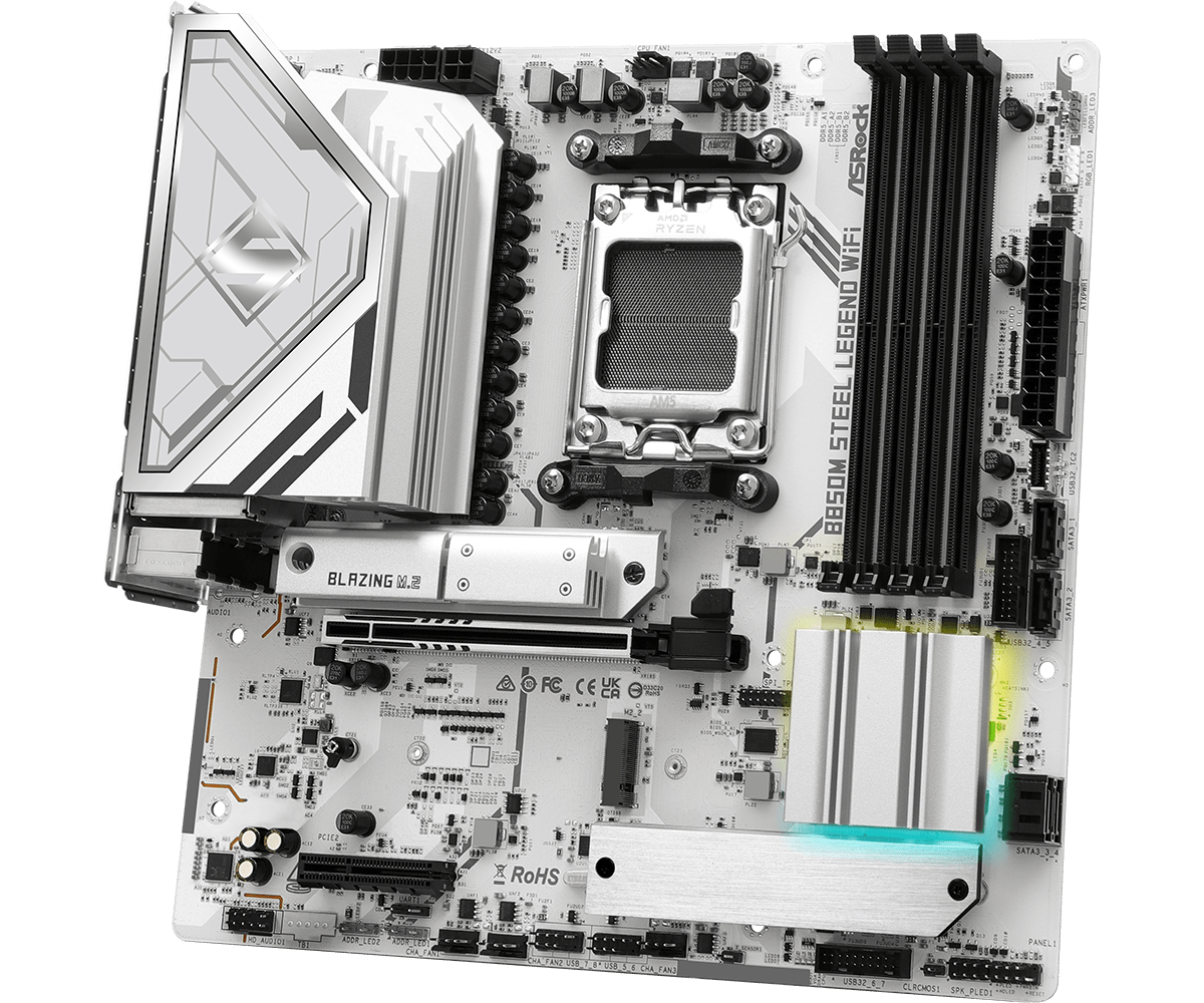    Placa-mãe ASROCK B850M STE - Am5 Micro Atx Pcie 5.0 Motherboard avaliação e preço